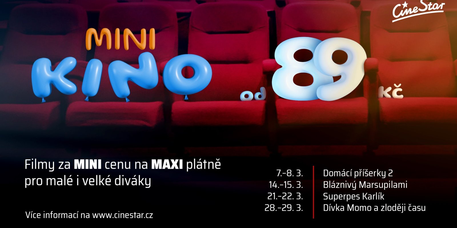 Minikino březen 2026