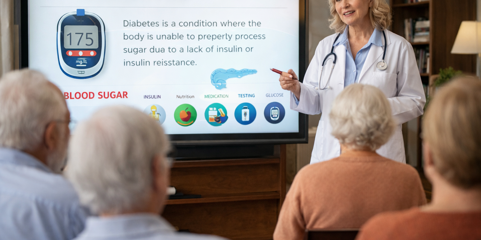 Přednáška na zdravotní téma diabetes