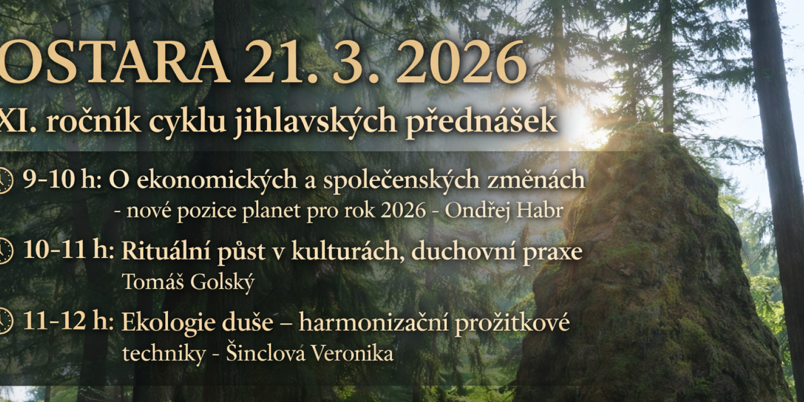Ostara 2026: XI. ročník cyklu jihlavských přednášek