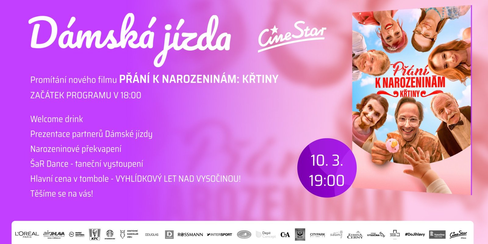 Dámská jízda: Přání k narozeninám - Křtiny